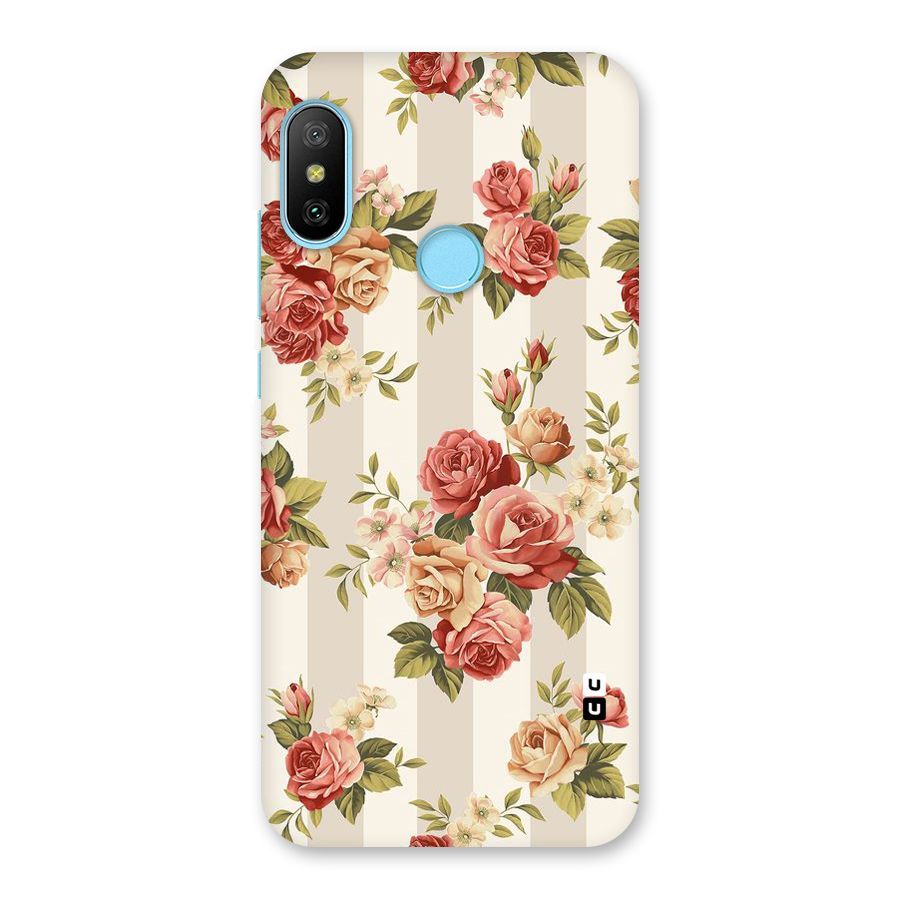 Vintage Color Flowers Back Case for Redmi 6 Pro