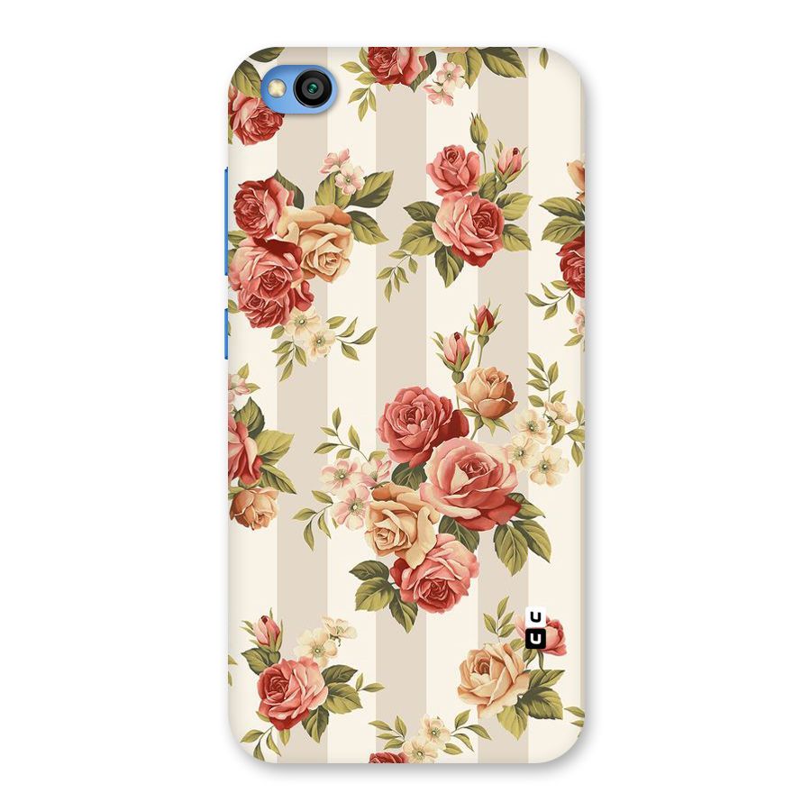 Vintage Color Flowers Back Case for Redmi Go