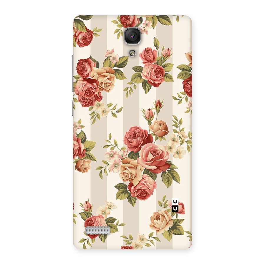Vintage Color Flowers Back Case for Redmi Note