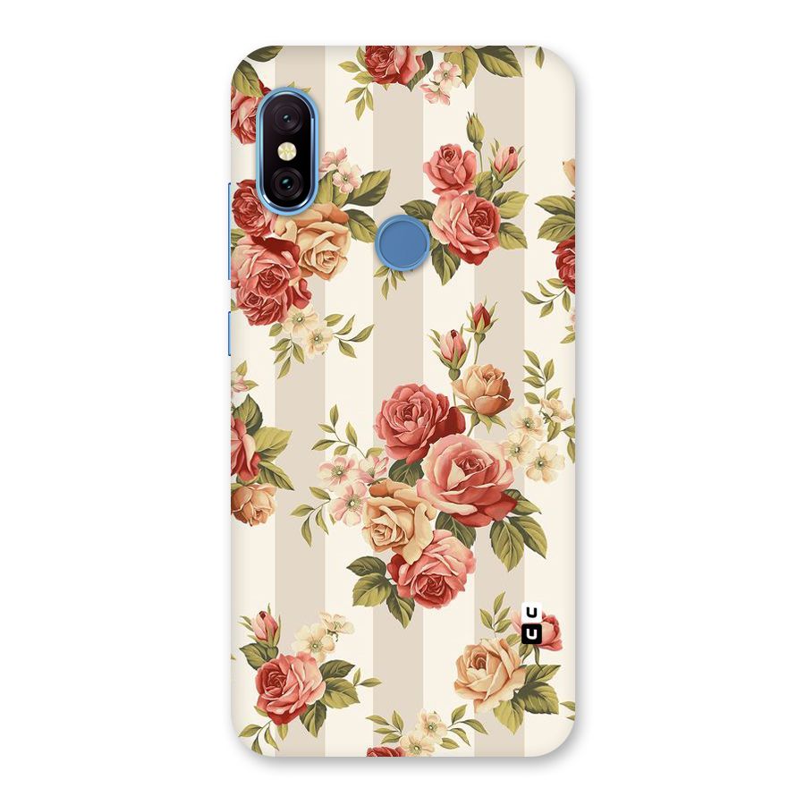 Vintage Color Flowers Back Case for Redmi Note 6 Pro
