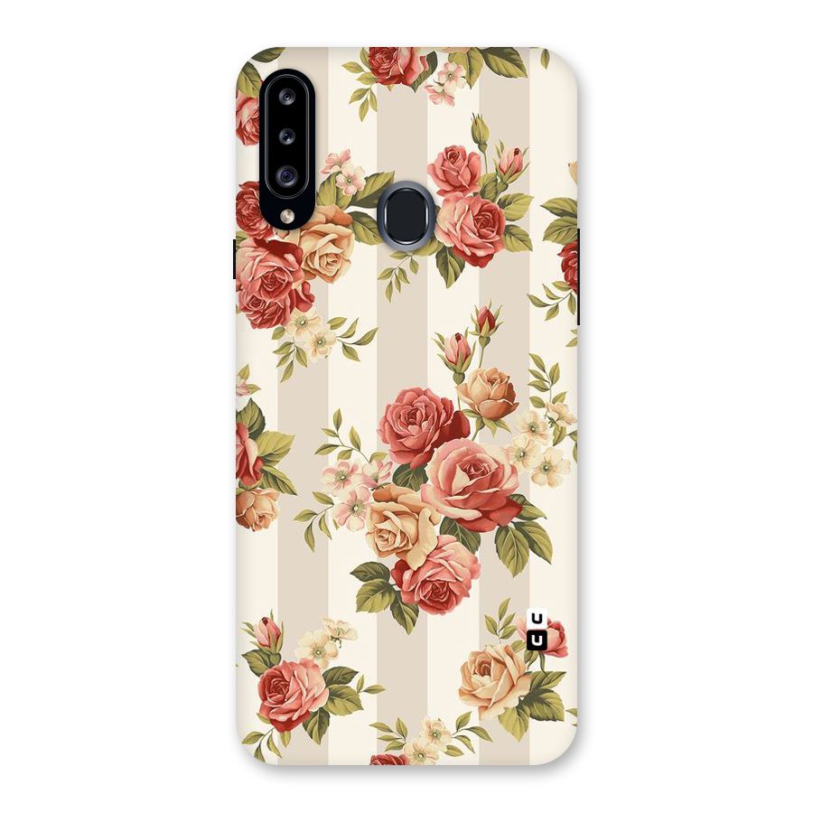 Vintage Color Flowers Back Case for Samsung Galaxy A20s
