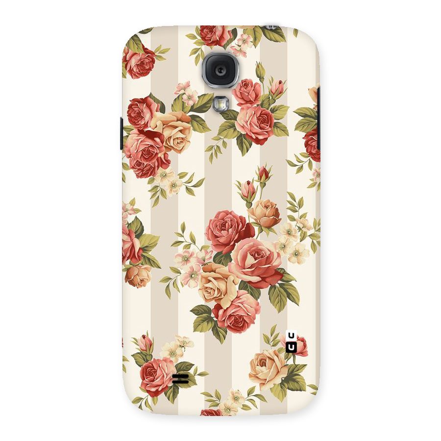 Vintage Color Flowers Back Case for Samsung Galaxy S4