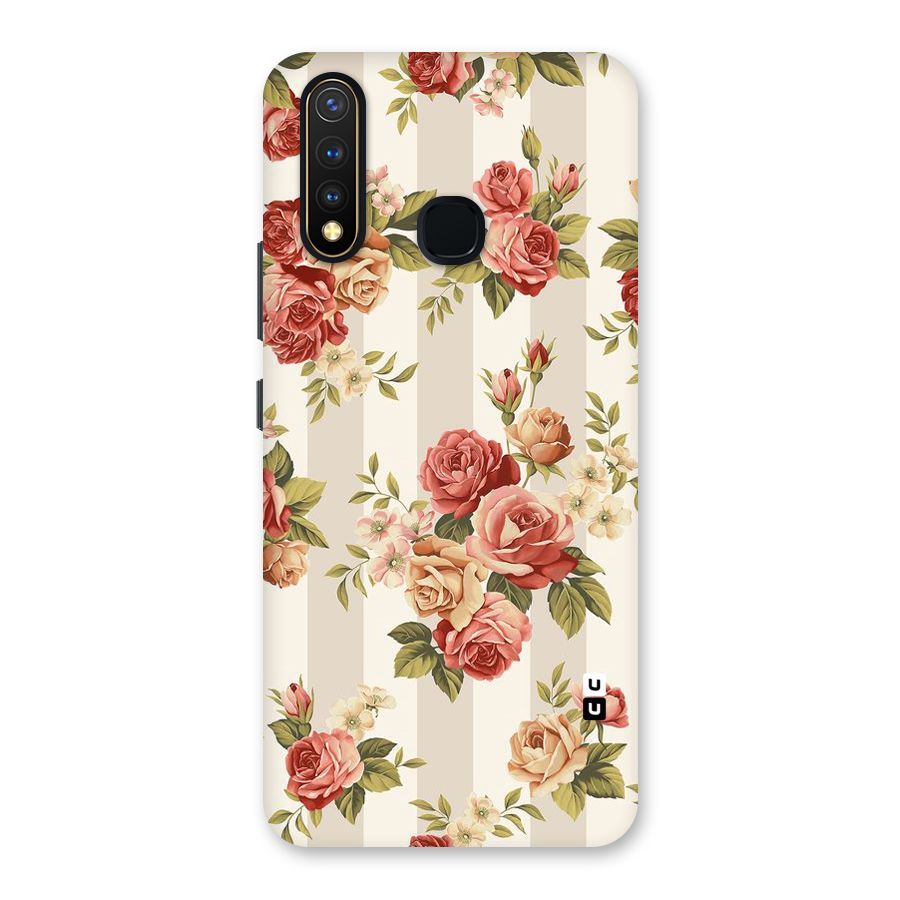 Vintage Color Flowers Back Case for Vivo U20