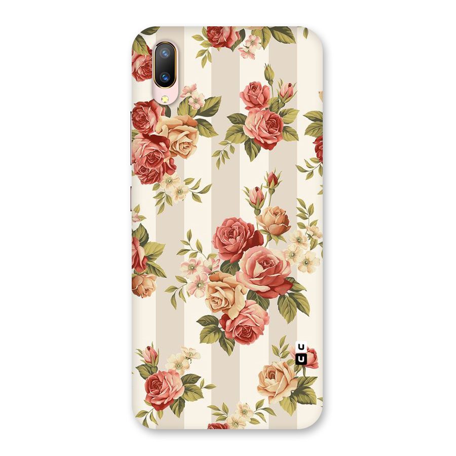 Vintage Color Flowers Back Case for Vivo V11 Pro