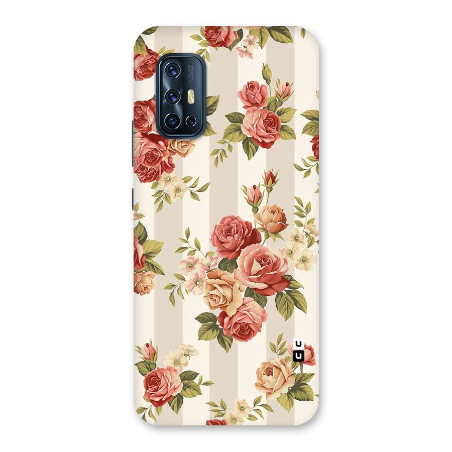 Vintage Color Flowers Back Case for Vivo V17