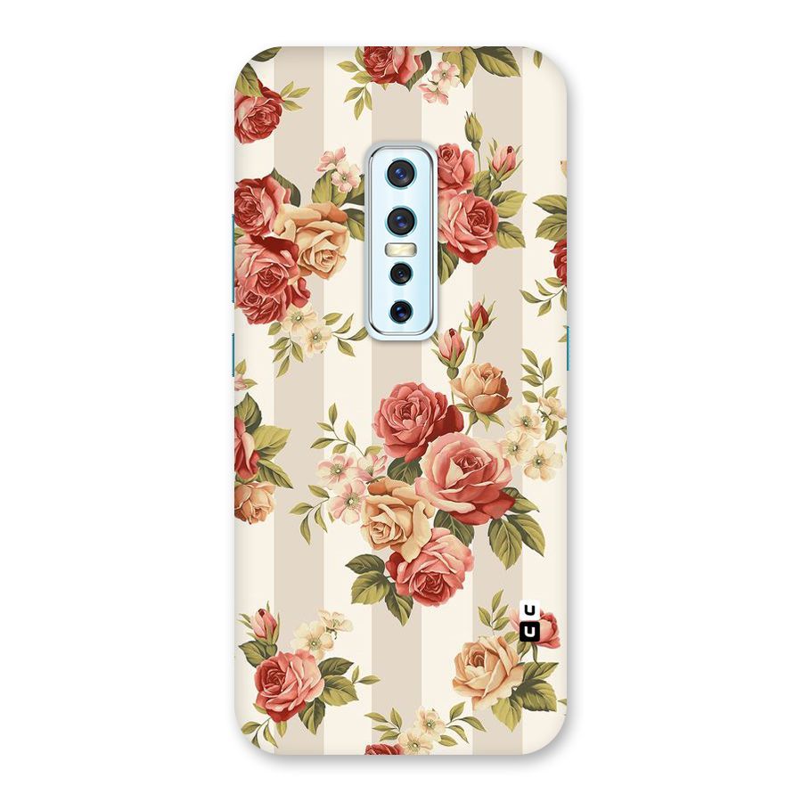 Vintage Color Flowers Back Case for Vivo V17 Pro