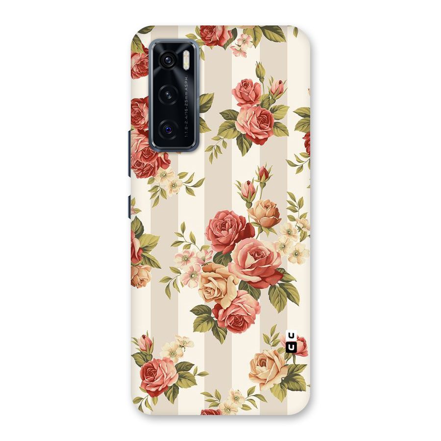 Vintage Color Flowers Back Case for Vivo V20 SE