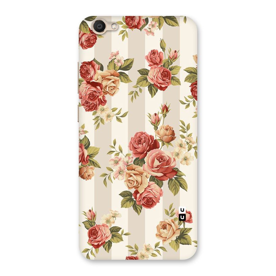 Vintage Color Flowers Back Case for Vivo V5