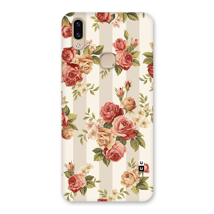 Vintage Color Flowers Back Case for Vivo V9 Youth