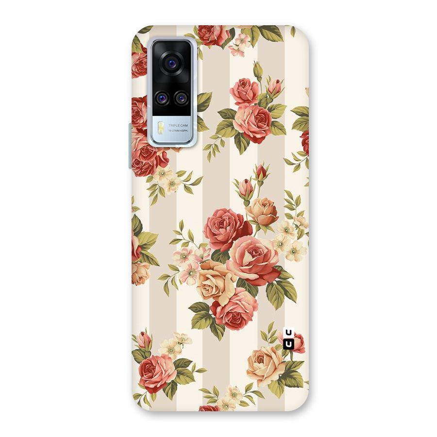 Vintage Color Flowers Back Case for Vivo Y31