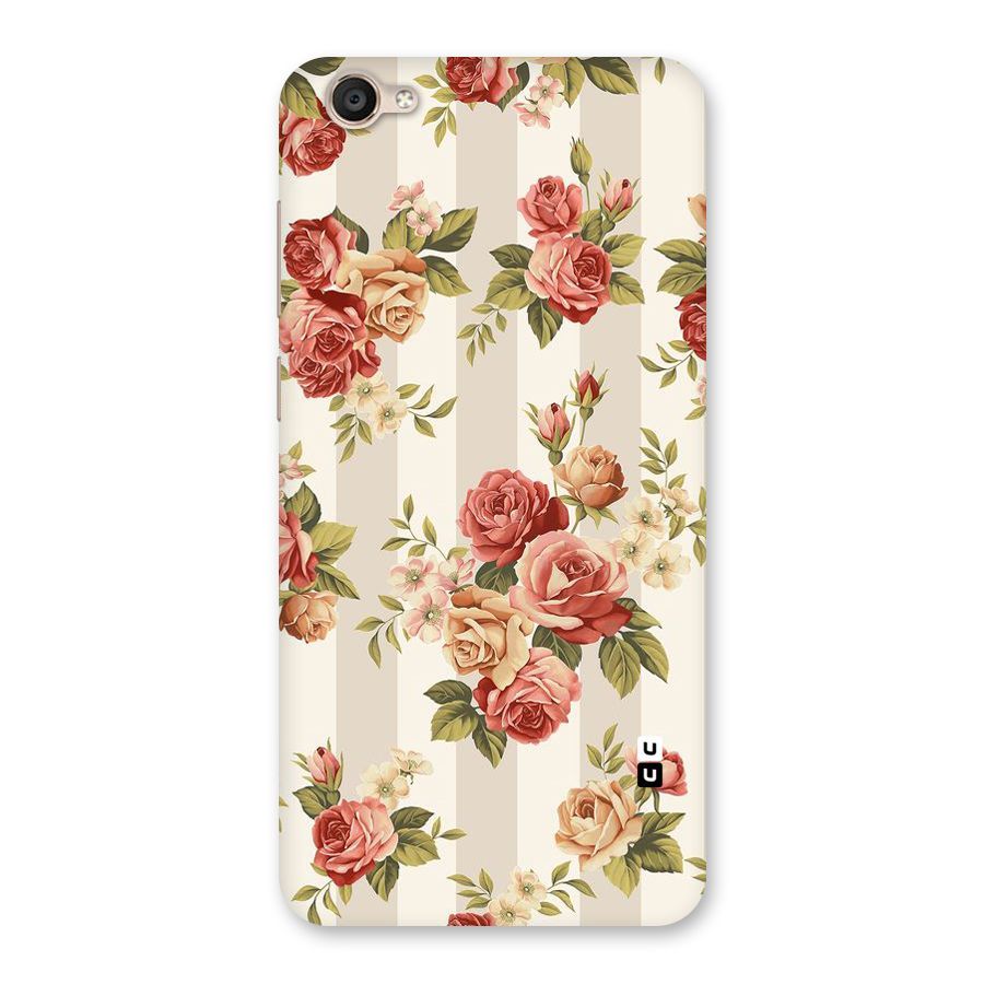 Vintage Color Flowers Back Case for Vivo Y55s