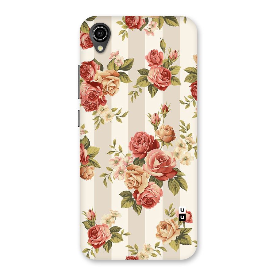 Vintage Color Flowers Back Case for Vivo Y90