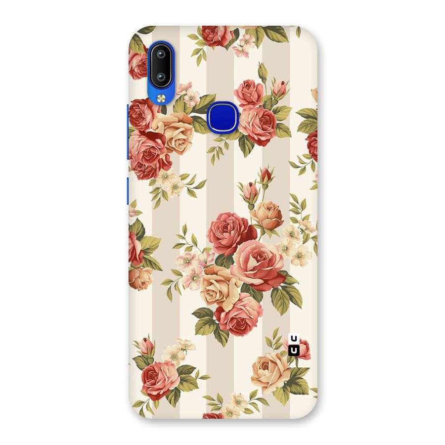 Vintage Color Flowers Back Case for Vivo Y91