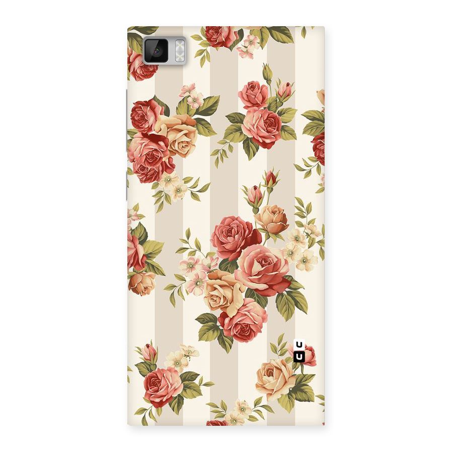 Vintage Color Flowers Back Case for Xiaomi Mi3