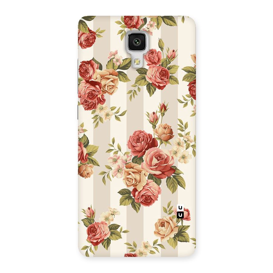 Vintage Color Flowers Back Case for Xiaomi Mi 4