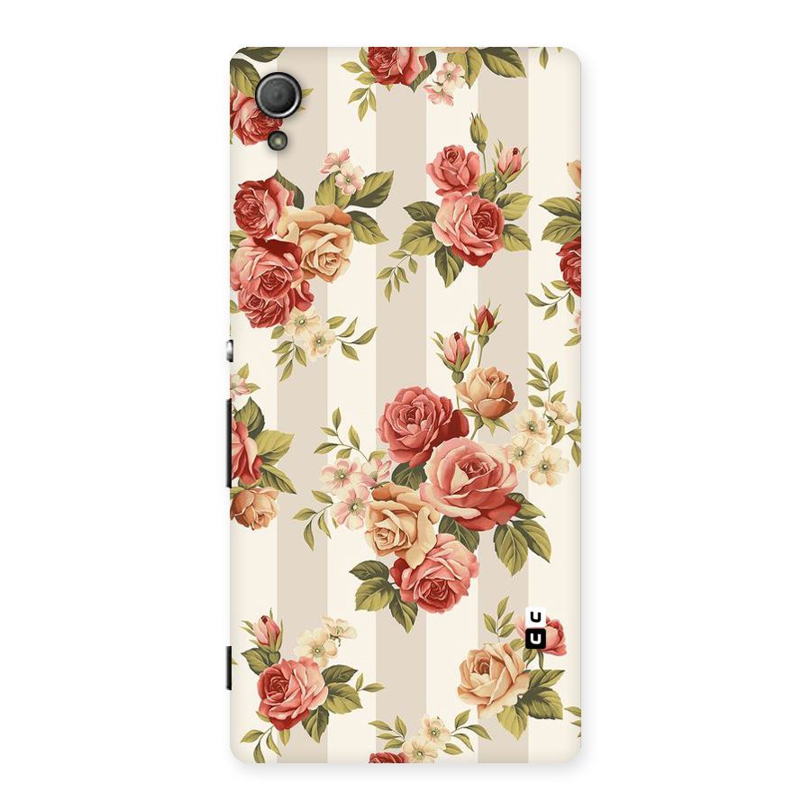 Vintage Color Flowers Back Case for Xperia Z3 Plus