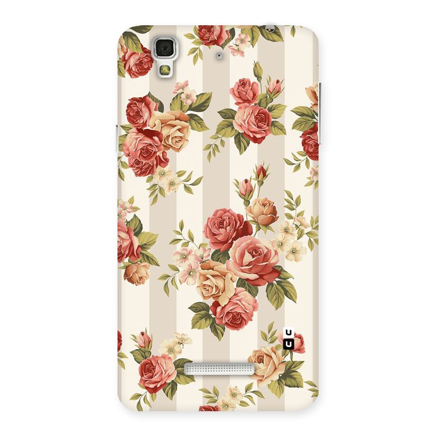Vintage Color Flowers Back Case for YU Yureka Plus