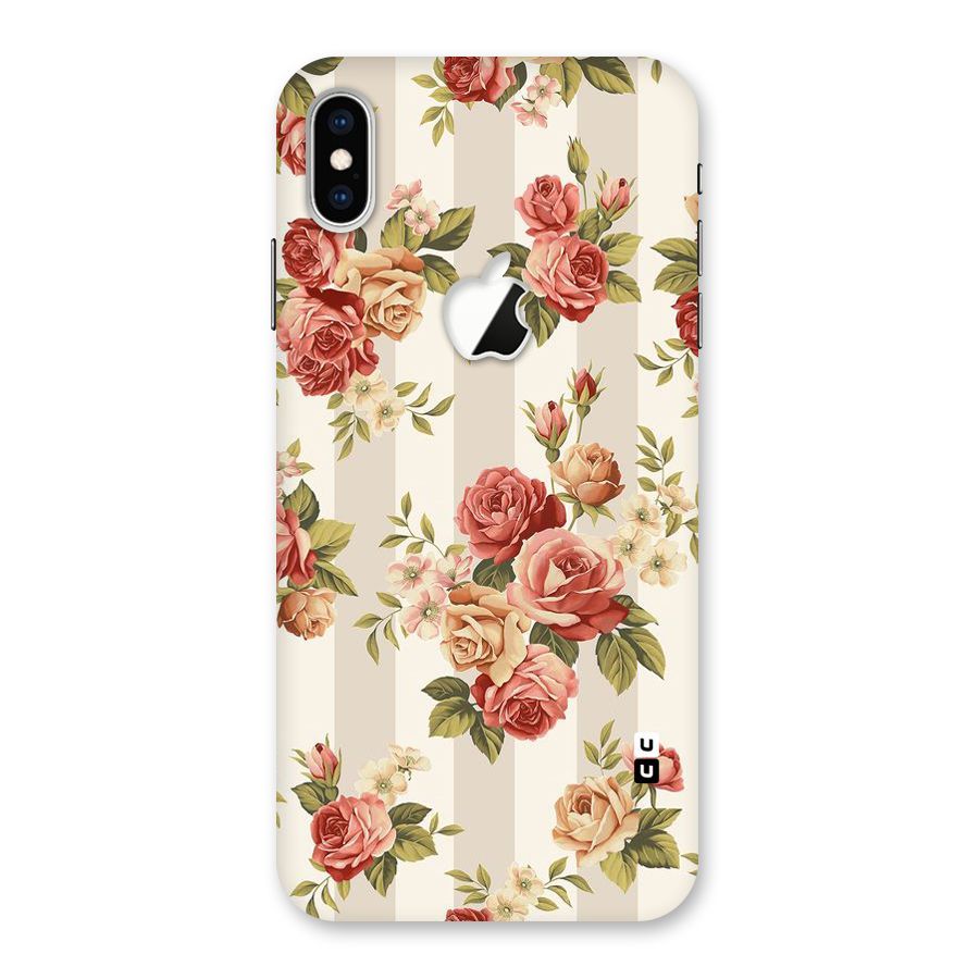 Vintage Color Flowers Back Case for iPhone XS Max Apple Cut