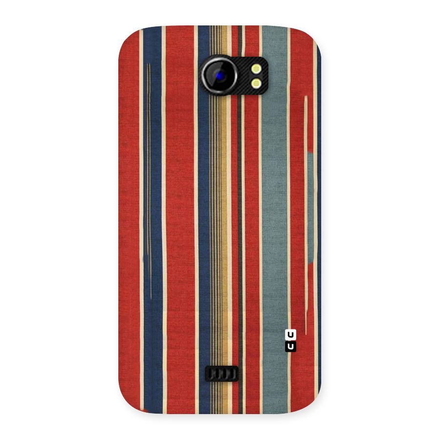 Vintage Disort Stripes Back Case for Micromax Canvas 2 A110
