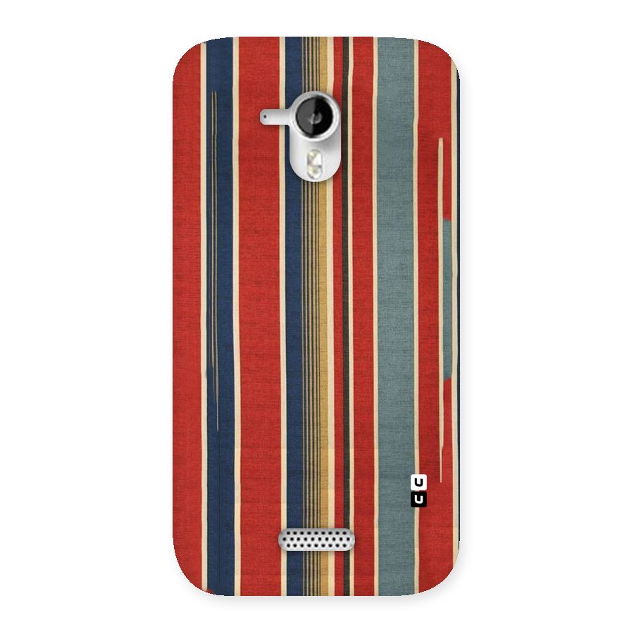 Vintage Disort Stripes Back Case for Micromax Canvas HD A116