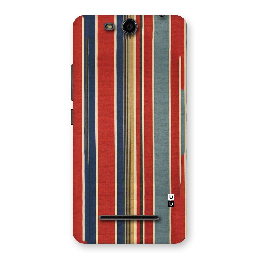 Vintage Disort Stripes Back Case for Micromax Canvas Juice 3 Q392
