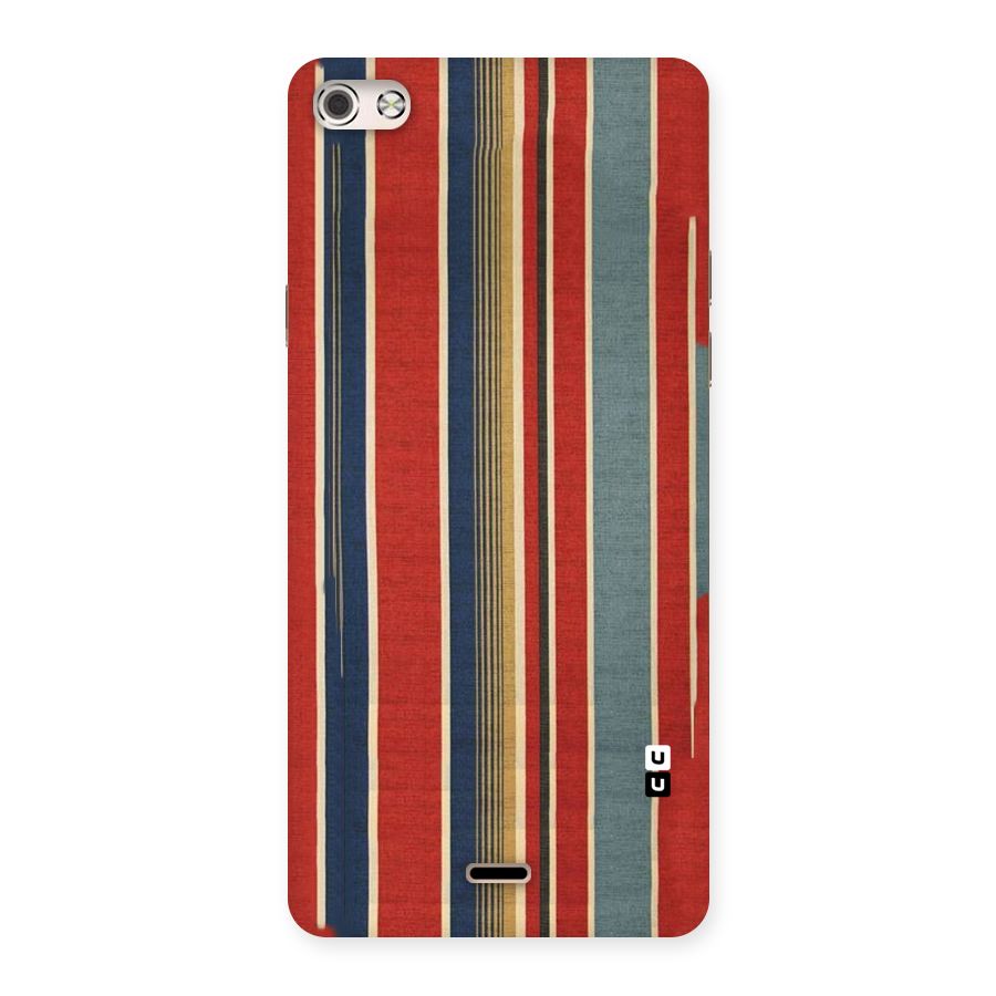 Vintage Disort Stripes Back Case for Micromax Canvas Silver 5