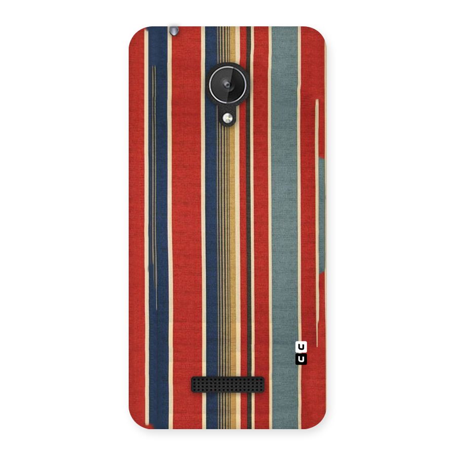 Vintage Disort Stripes Back Case for Micromax Canvas Spark Q380