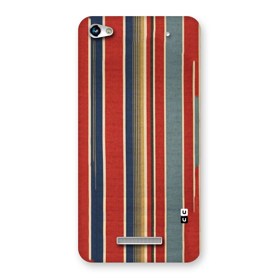 Vintage Disort Stripes Back Case for Micromax Hue 2