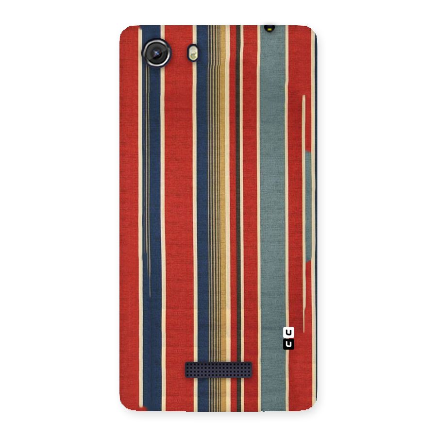 Vintage Disort Stripes Back Case for Micromax Unite 3
