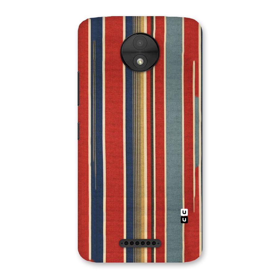Vintage Disort Stripes Back Case for Moto C