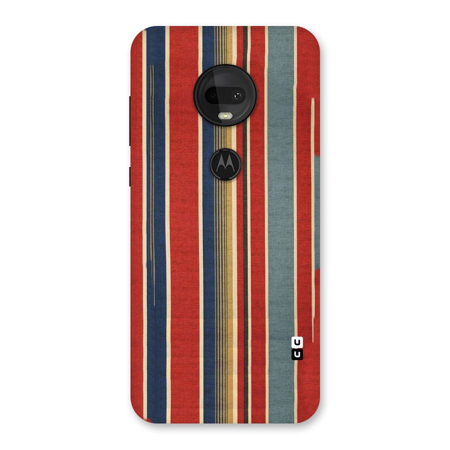 Vintage Disort Stripes Back Case for Moto G7