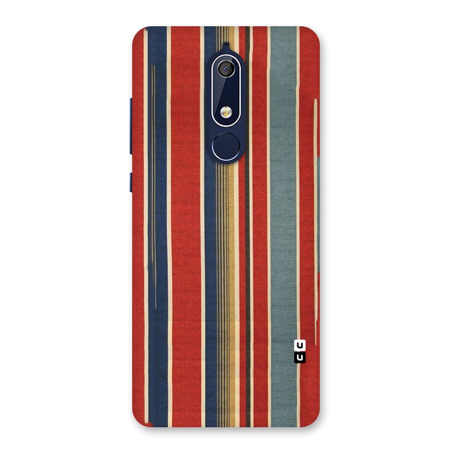 Vintage Disort Stripes Back Case for Nokia 5.1