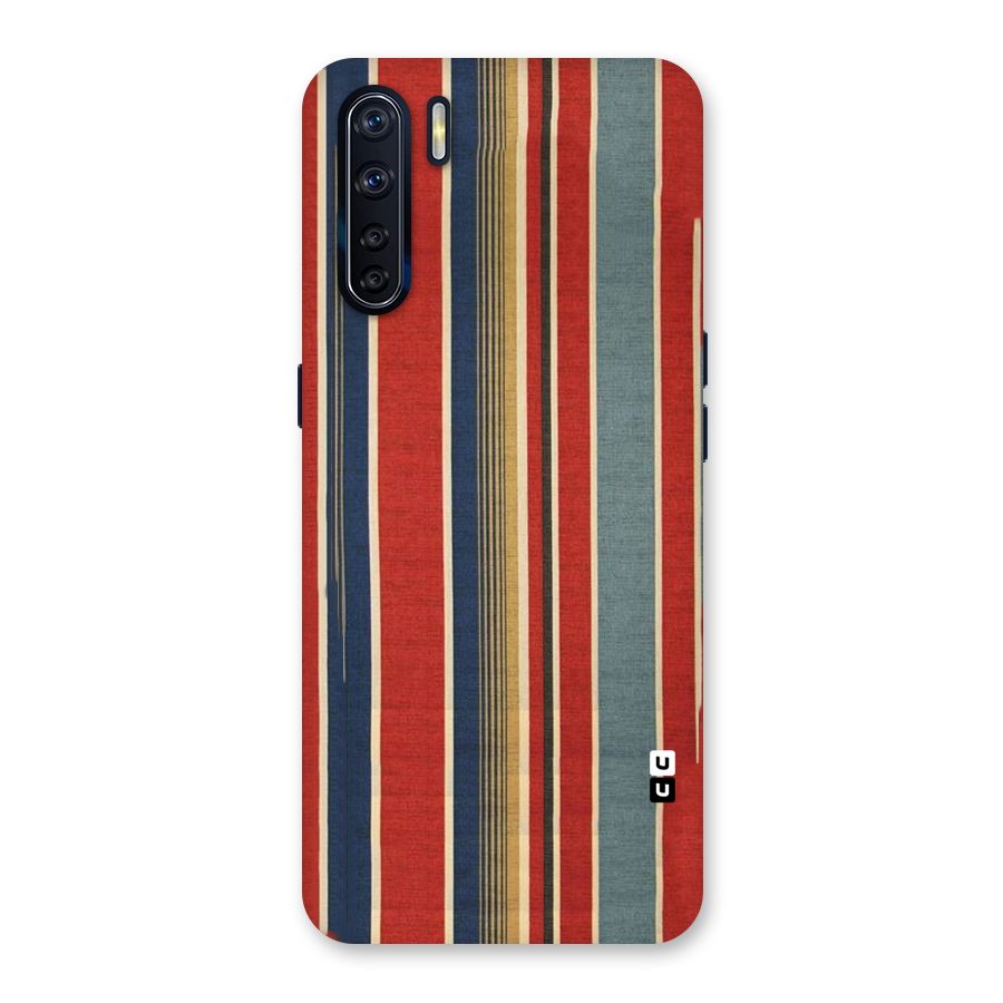 Vintage Disort Stripes Back Case for Oppo F15