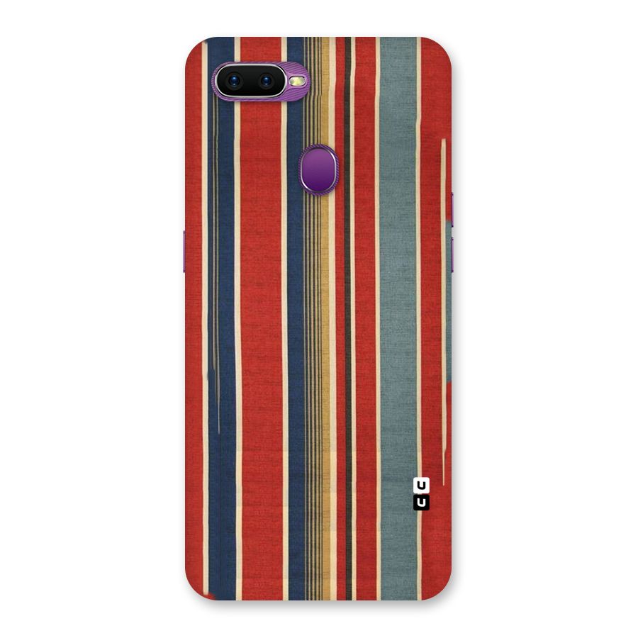 Vintage Disort Stripes Back Case for Oppo F9