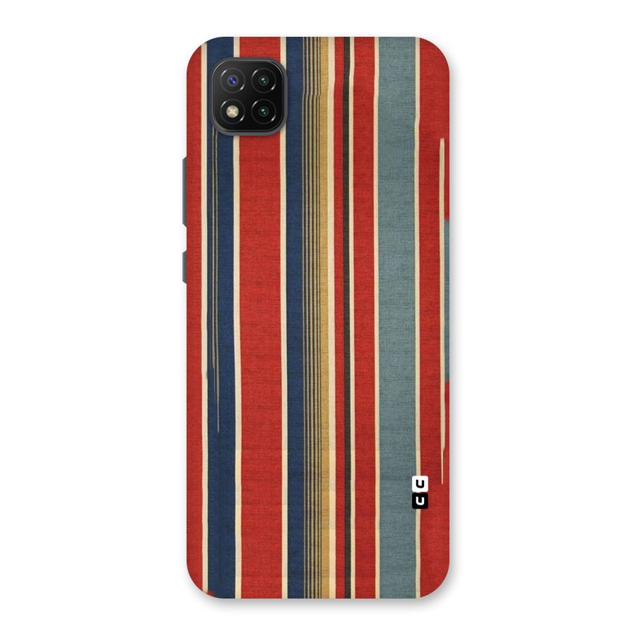 Vintage Disort Stripes Back Case for Poco C3