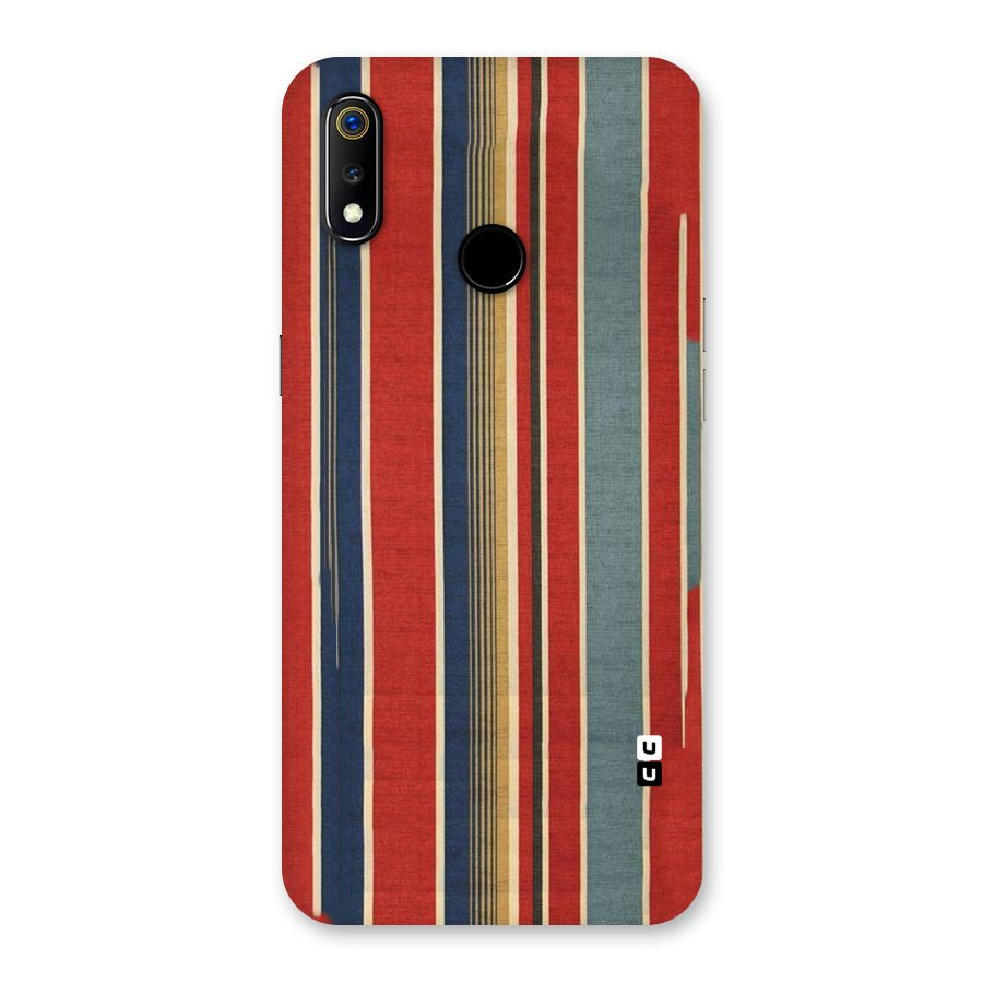 Vintage Disort Stripes Back Case for Realme 3