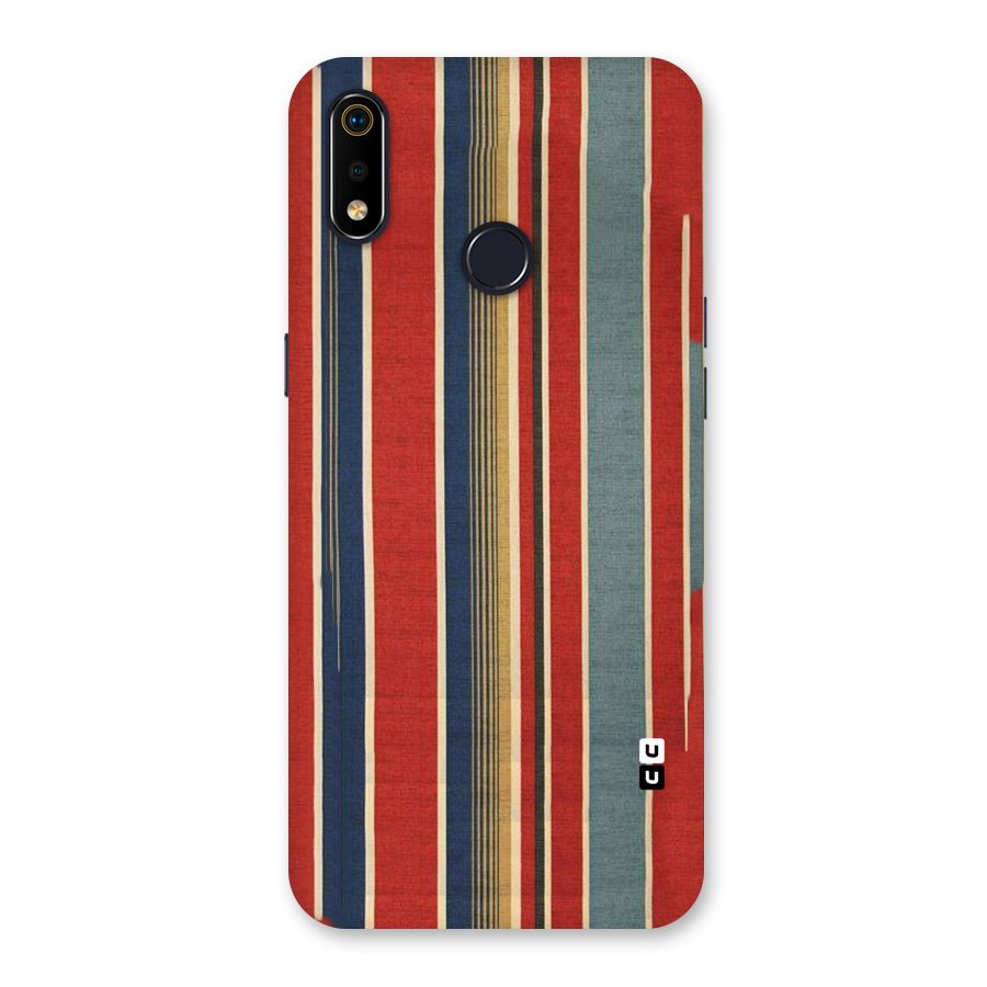 Vintage Disort Stripes Back Case for Realme 3i