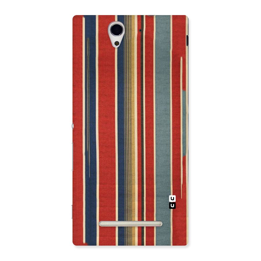 Vintage Disort Stripes Back Case for Sony Xperia C3
