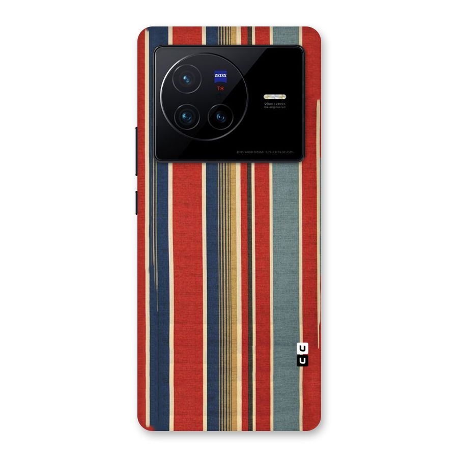 Vintage Disort Stripes Back Case for Vivo X80