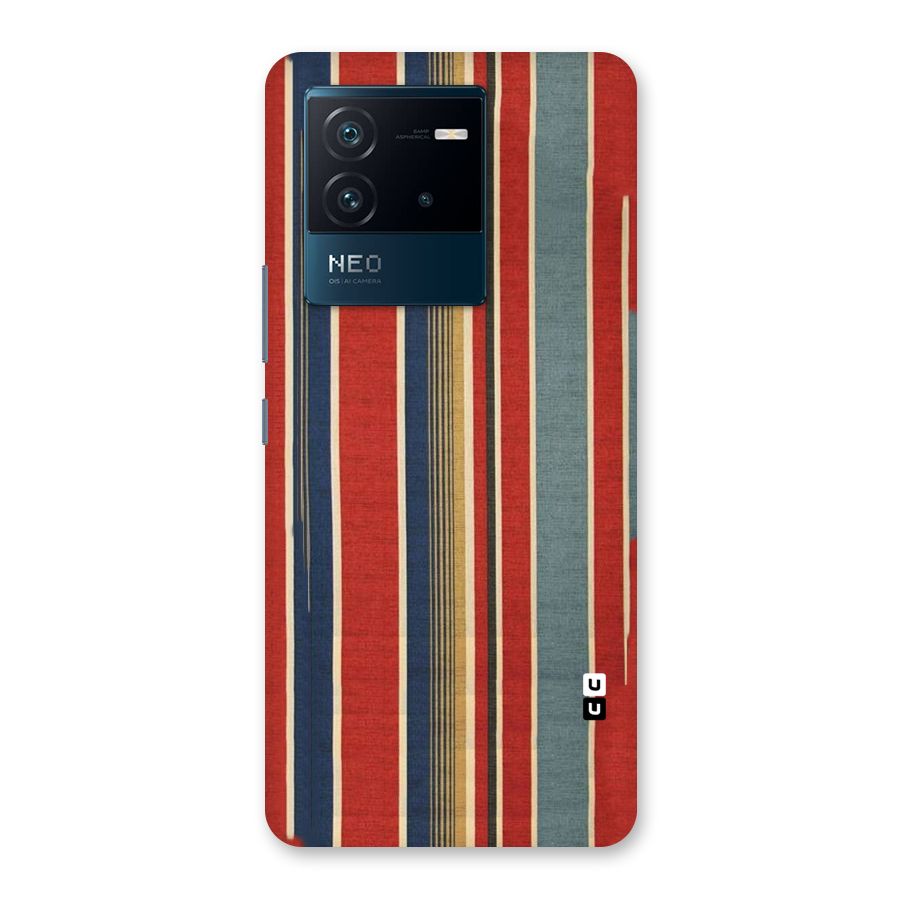 Vintage Disort Stripes Back Case for Vivo iQOO Neo 6 5G