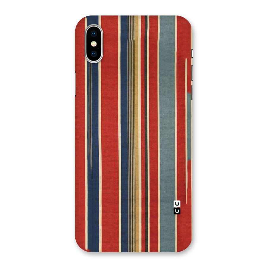 Vintage Disort Stripes Back Case for iPhone X