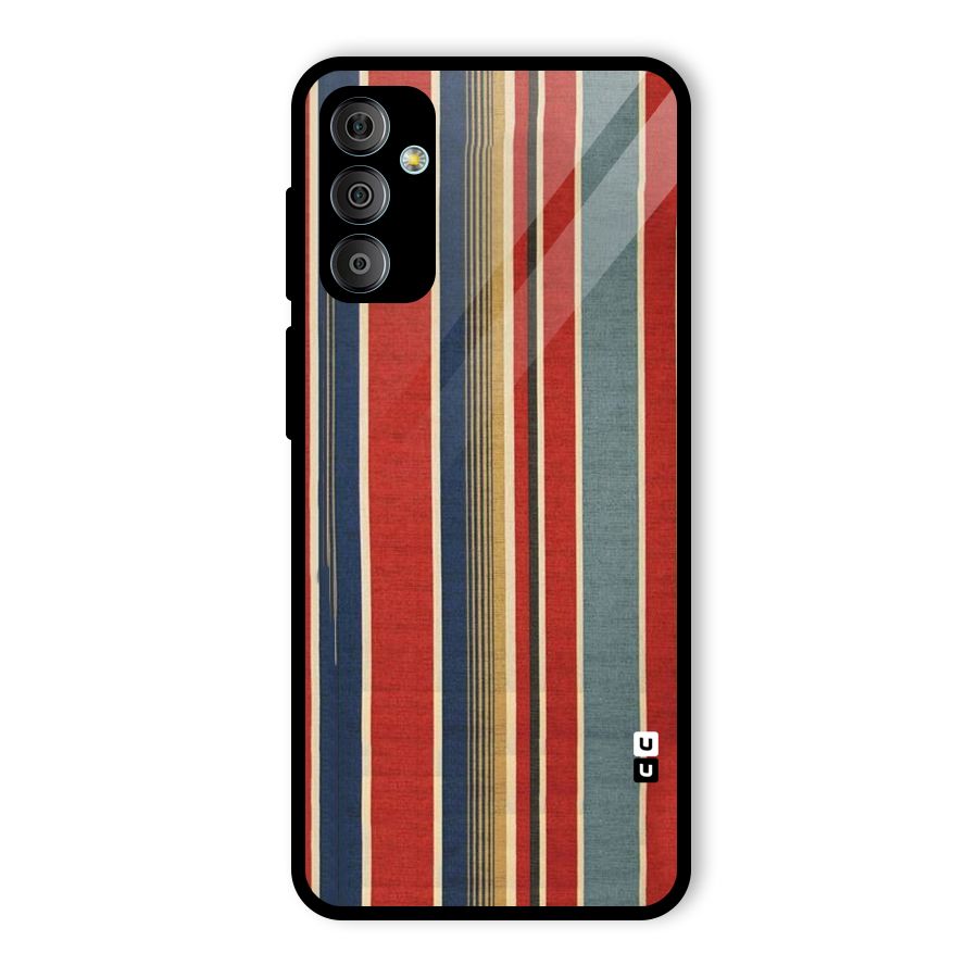 Vintage Disort Stripes Glass Back Case for Galaxy F23