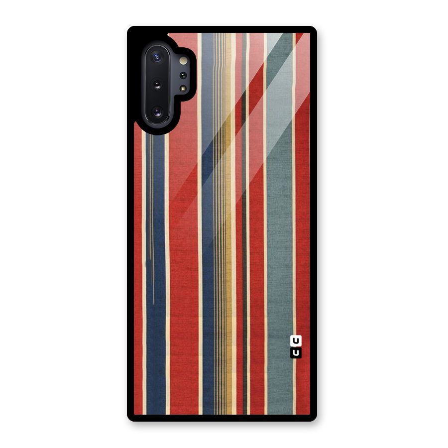 Vintage Disort Stripes Glass Back Case for Galaxy Note 10 Plus
