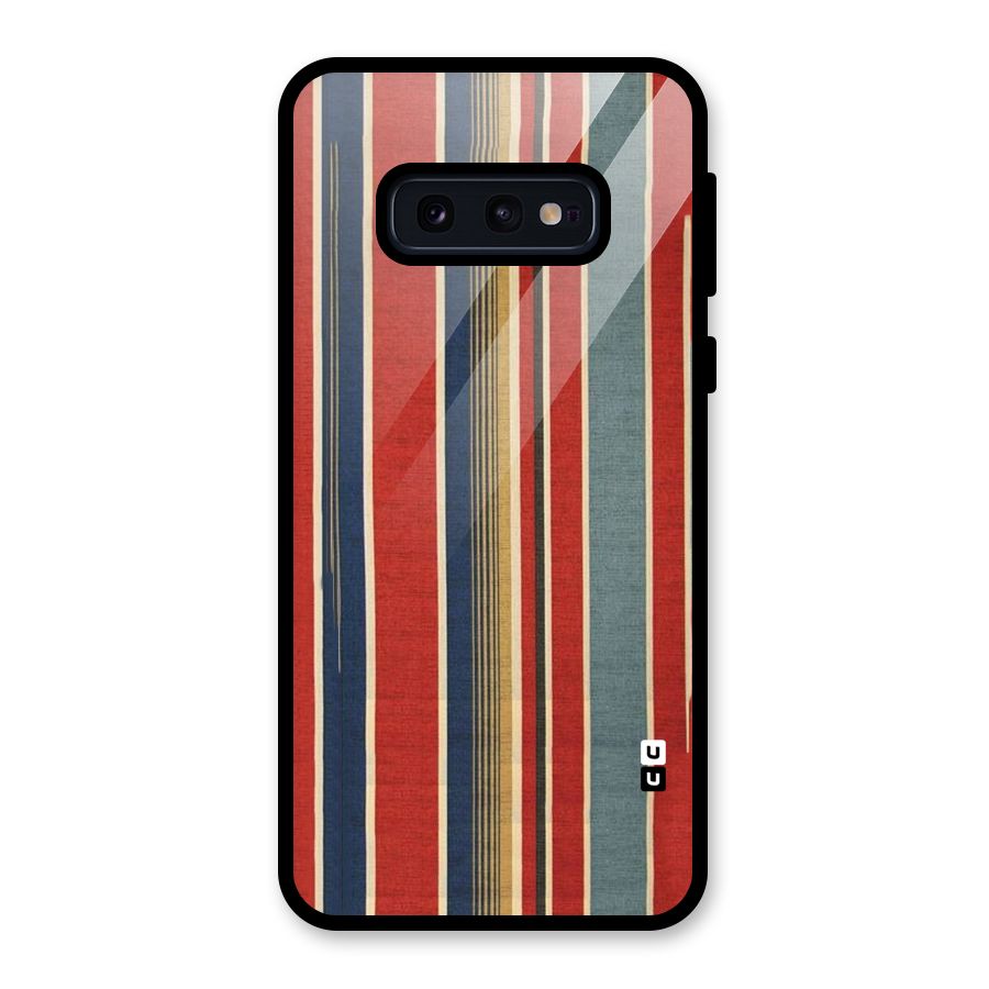 Vintage Disort Stripes Glass Back Case for Galaxy S10e