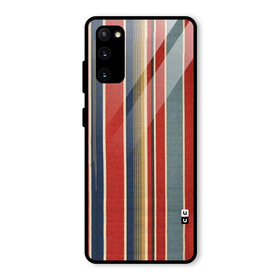 Vintage Disort Stripes Glass Back Case for Galaxy S20 FE 5G