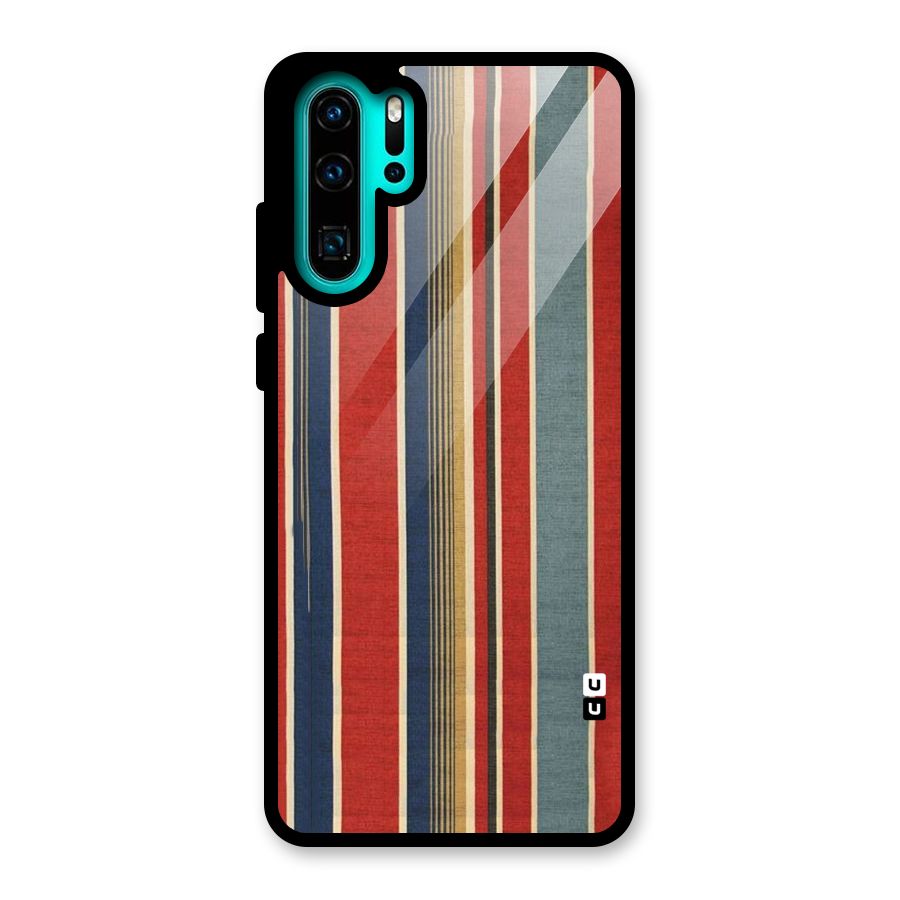 Vintage Disort Stripes Glass Back Case for Huawei P30 Pro