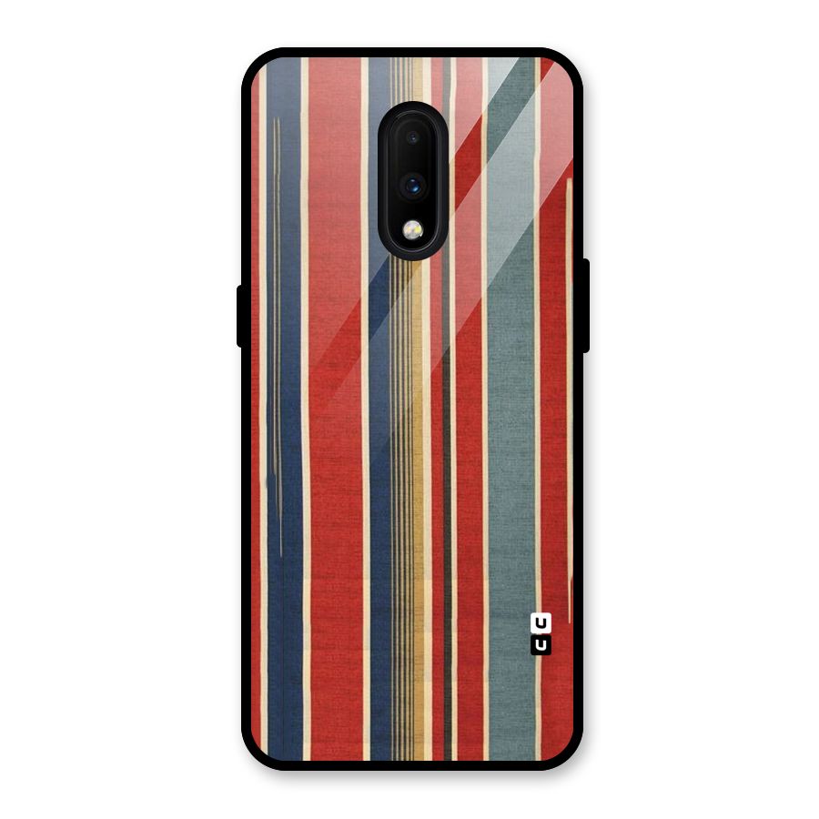 Vintage Disort Stripes Glass Back Case for OnePlus 7