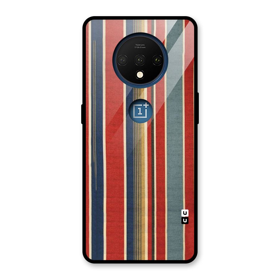 Vintage Disort Stripes Glass Back Case for OnePlus 7T