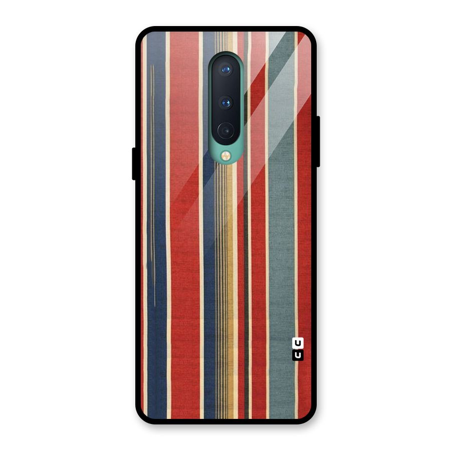 Vintage Disort Stripes Glass Back Case for OnePlus 8