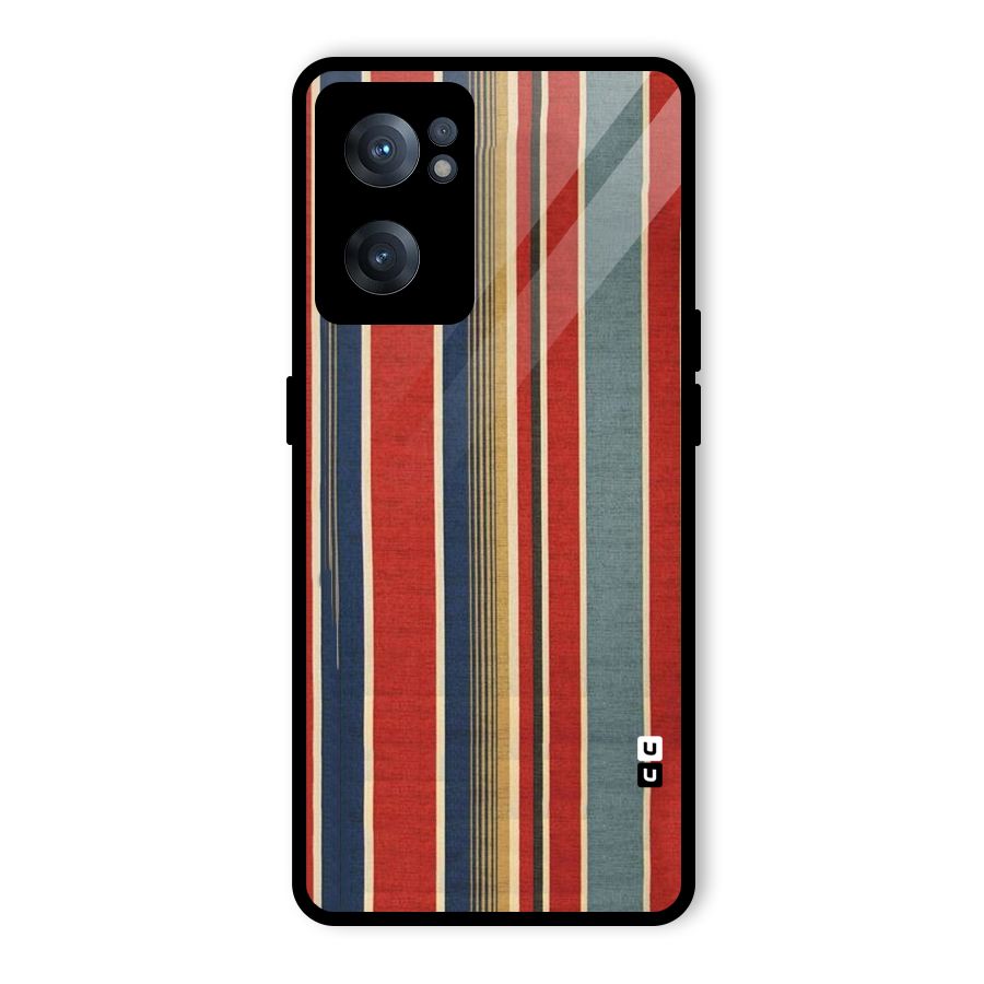 Vintage Disort Stripes Glass Back Case for OnePlus Nord CE 2 5G